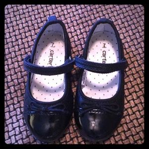 Carter’s “Adelina” mary janes; quilted black; 7